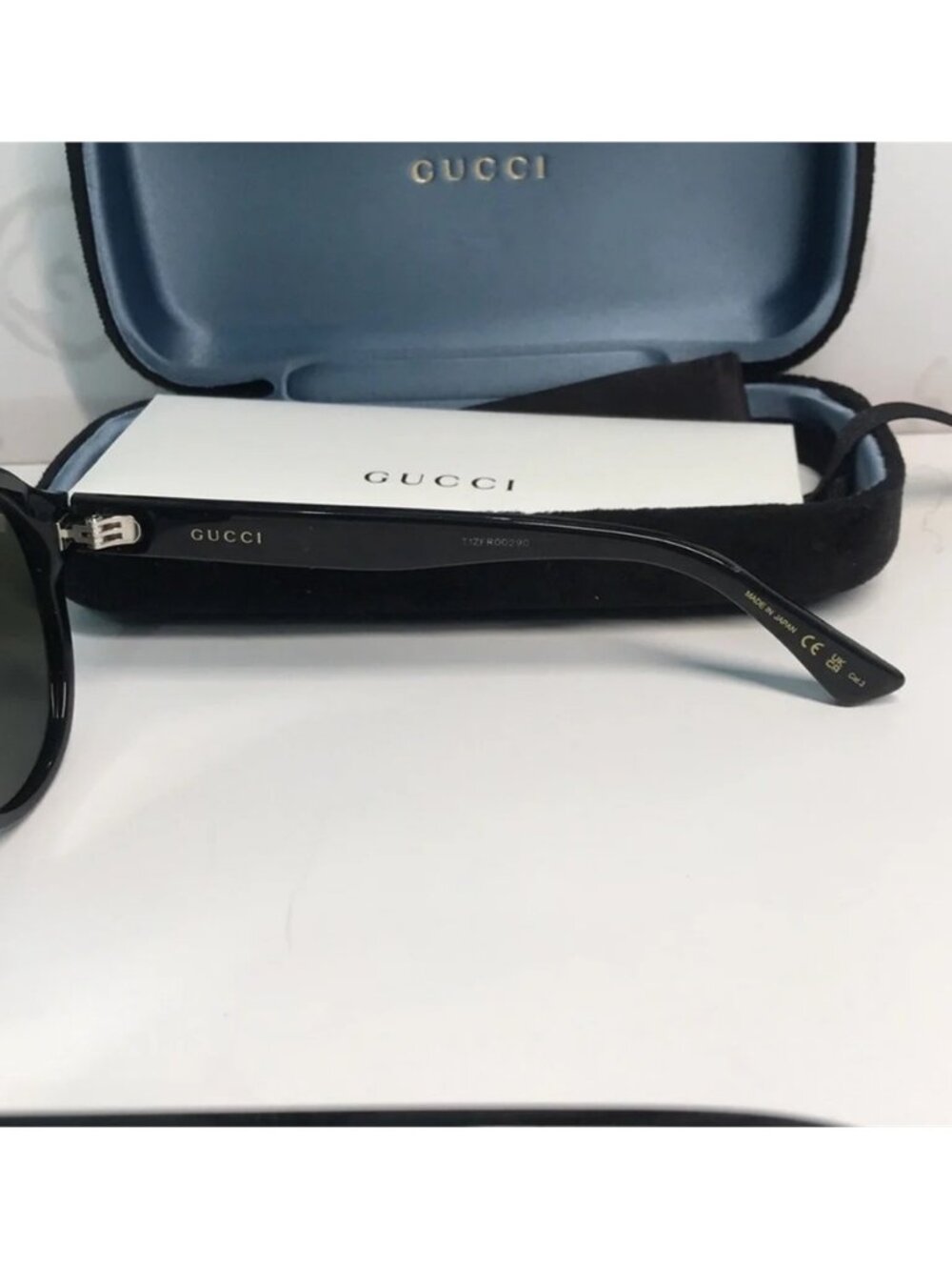 New Authentic Black Aviator Sunglasses GG0159SN 001 - Picture 6 of 9
